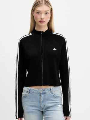 adidas Originals kardigan Slim Knit Tt damski kolor czarny JY2597