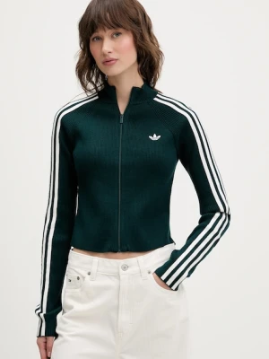 adidas Originals kardigan Slim Knit Tt damski kolor zielony JY2599