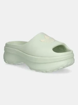 adidas Originals klapki Adifom Stan Slide W damskie kolor zielony na platformie JH7467