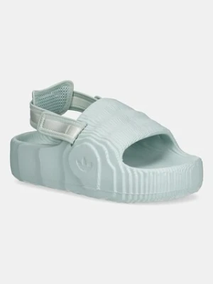 adidas Originals klapki Adilette 22 Xlg W damskie kolor turkusowy na platformie JQ3274