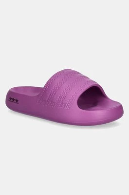 adidas Originals klapki Adilette Ayoon damskie kolor fioletowy na platformie IF9454