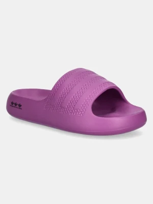 adidas Originals klapki Adilette Ayoon damskie kolor fioletowy na platformie IF9454