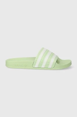 adidas Originals klapki Adilette damskie kolor zielony IE3048