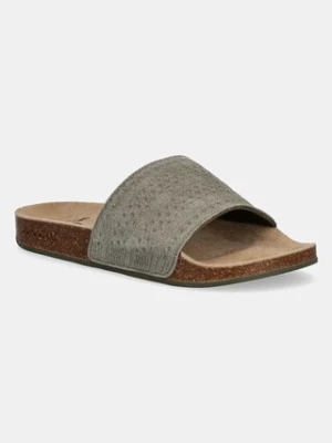 adidas Originals klapki zamszowe Adilette Rs kolor zielony JR3595