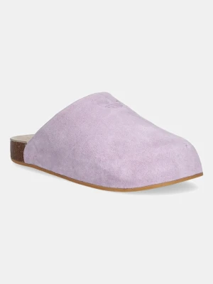 adidas Originals klapki zamszowe Adimule fioletowy