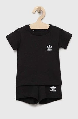 adidas Originals komplet bawełniany niemowlęcy kolor czarny