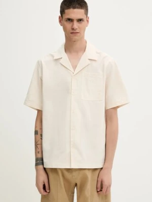 adidas Originals koszula bawełniana Essential męska kolor beżowy relaxed z kołnierzykiem klasycznym JD2456