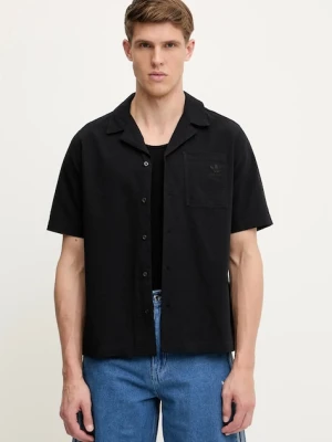 adidas Originals koszula bawełniana Essential męska kolor czarny regular JD2455