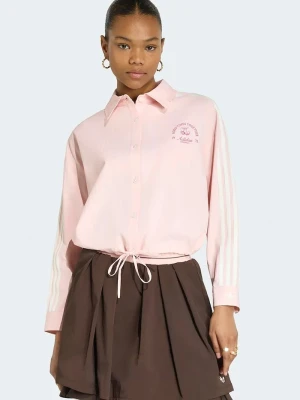 adidas Originals koszula damska z bawełną różowy