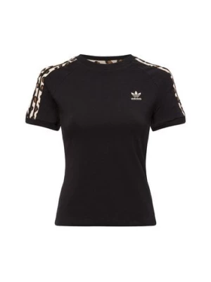 adidas Originals Koszulka damska - Leo 3S Tee Kobiety Bawełna czarny jednolity,