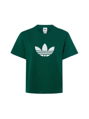 adidas Originals Koszulka damska - Trefoil Boxy Kobiety Bawełna (100%) zielony jednolity,