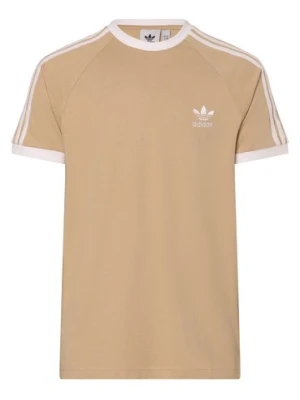 adidas Originals Koszulka męska Mężczyźni Bawełna beżowy jednolity,
