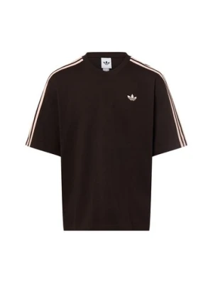 adidas Originals Koszulka męska Mężczyźni Bawełna brązowy jednolity,