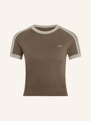 Adidas Originals Koszulka O Skróconym Kroju braun brązowy
