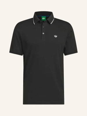 Adidas Originals Koszulka Polo Piqué Originals Twistknit Trefoil, Krój Regular Fit schwarz