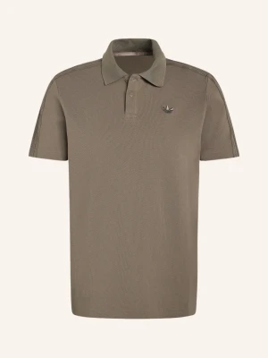 Adidas Originals Koszulka Polo Piqué Z 3 Paskami gruen OLIWKOWY