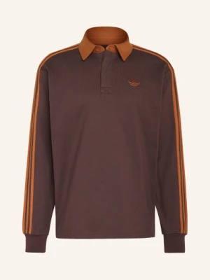 Adidas Originals Koszulka Polo Z Dżerseju 3 Paski braun