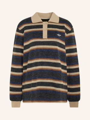 Adidas Originals Koszulka Polo Z Dzianiny Striped braun