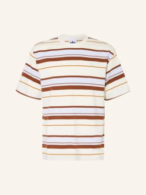 Adidas Originals Koszulka Striped Crew Neck beige