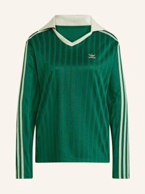 Adidas Originals Koszulka Z Długim Rękawem Adicolor Football Jacquard V-Neck gruen
