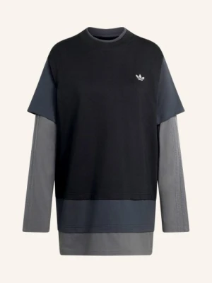 Adidas Originals Koszulka Z Długim Rękawem Loose Layered Long Sleeve schwarz