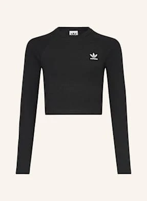 Adidas Originals Koszulka Z Długim Rękawem Rib Crop schwarz