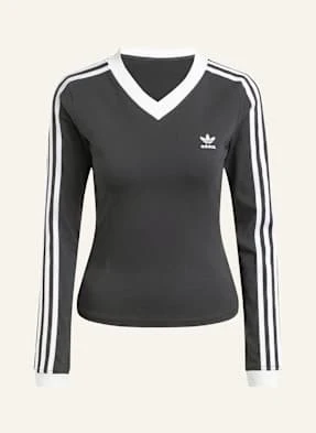 Adidas Originals Koszulka Z Długim Rękawem V-Neck Ls schwarz