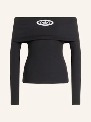 Adidas Originals Koszulka Z Długim Rękawem Z Odkrytymi Ramionami schwarz