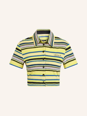 Adidas Originals Krótka Koszulka Polo Striped Towel Button Up Z Frotte gelb