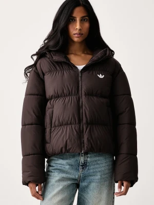 adidas Originals krótka kurtka damska Hooded Padded brązowy