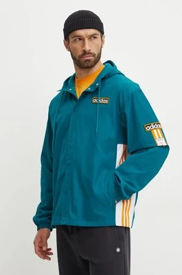 adidas Originals kurtka Adibreak Windbreaker męska kolor turkusowy przejściowa oversize IW5811