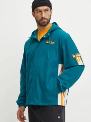 adidas Originals kurtka Adibreak Windbreaker męska kolor turkusowy przejściowa oversize IW5811