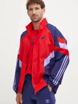 adidas Originals kurtka Arsenal FC męska kolor czerwony przejściowa oversize IS6503