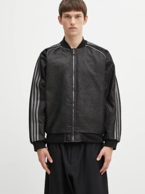 adidas Originals kurtka bomber jeansowa Denim Jkt kolor czarny zimowa oversize JY2796