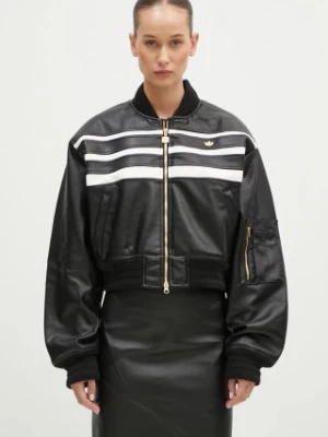 adidas Originals kurtka bomber Pleather Bomber damski kolor czarny przejściowa oversize IX0967