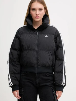 adidas Originals kurtka Cropped Puffer kolor czarny przejściowa JX2970