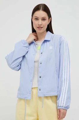 adidas Originals kurtka damska kolor niebieski przejściowa