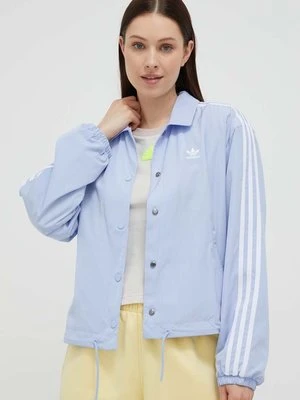 adidas Originals kurtka damska kolor niebieski przejściowa