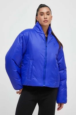 adidas Originals kurtka damska kolor niebieski przejściowa oversize