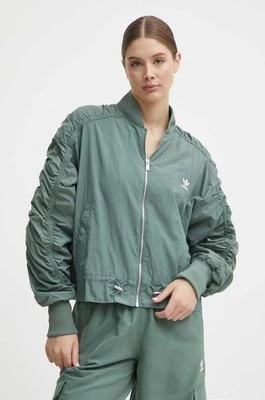 adidas Originals kurtka damska kolor zielony przejściowa IY3421