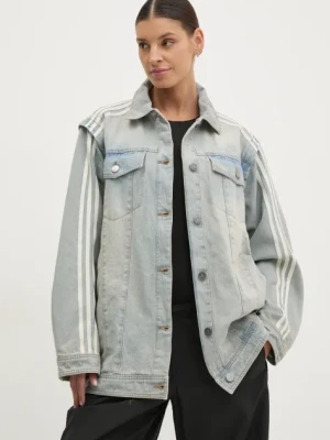 adidas Originals kurtka DENIM SHIRT JKT kolor niebieski przejściowa JX9209