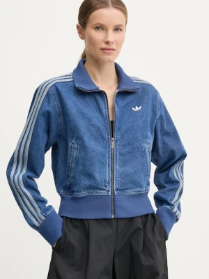 adidas Originals kurtka DENIM TT damska kolor niebieski przejściowa JD2570