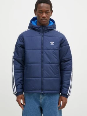 adidas Originals kurtka dwustronna Adicolor Reversible Jacket męska kolor granatowy zimowa JD9073