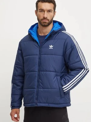 adidas Originals kurtka dwustronna Adicolor Reversible Jacket męska kolor granatowy zimowa JD9073