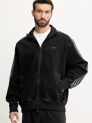 adidas Originals kurtka jeansowa Adicolor Denim Firebird Track Top kolor czarny przejściowa JC6717