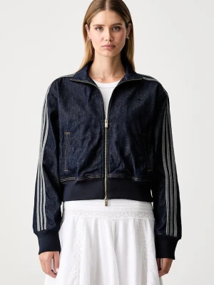 adidas Originals kurtka jeansowa damska jeansowa Firebird niebieski