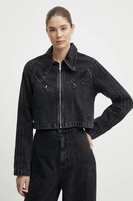 adidas Originals kurtka jeansowa damska kolor czarny przejściowa IT7263