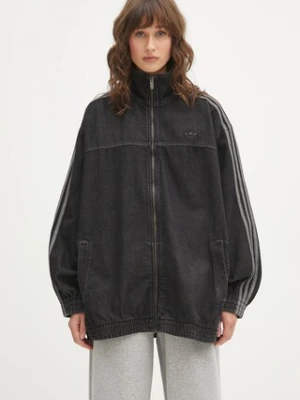 adidas Originals kurtka jeansowa Denim Os TT kolor czarny przejściowa oversize JY2897
