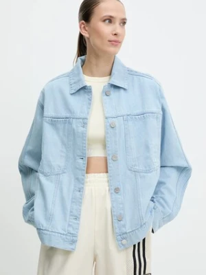 adidas Originals kurtka jeansowa Essential kolor niebieski przejściowa JD4753