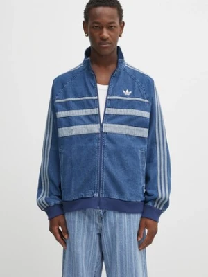 adidas Originals kurtka jeansowa First Tt Denim kolor niebieski przejściowa JX6457